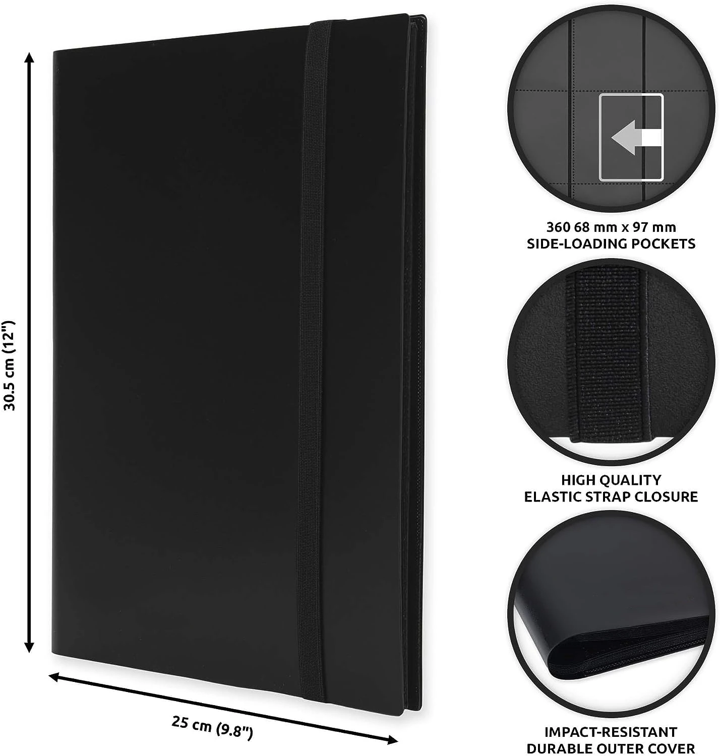 Premium 9-Pocket Trading Card Binder - Holds 360 Cards - Durable PP Cover - Ideal for Basketball, Baseball, and Sports Cards