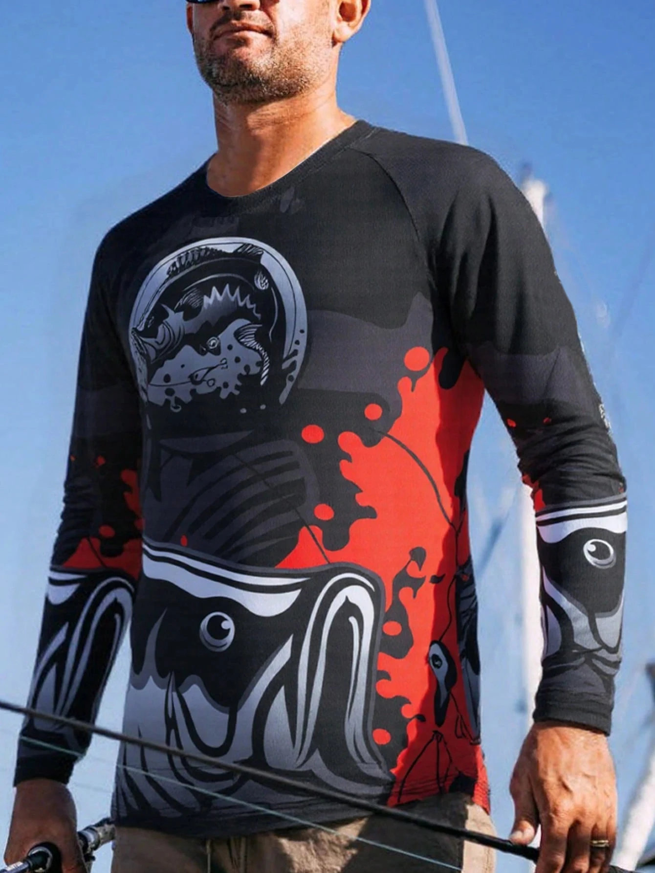  قمصان الصيد طويلة الأكمام التي شيرت صديقها نمط الرجال في الهواء الطلق الصيف جيرسي الملابس أداء تنفس الصيد Ghillie أعلى #1