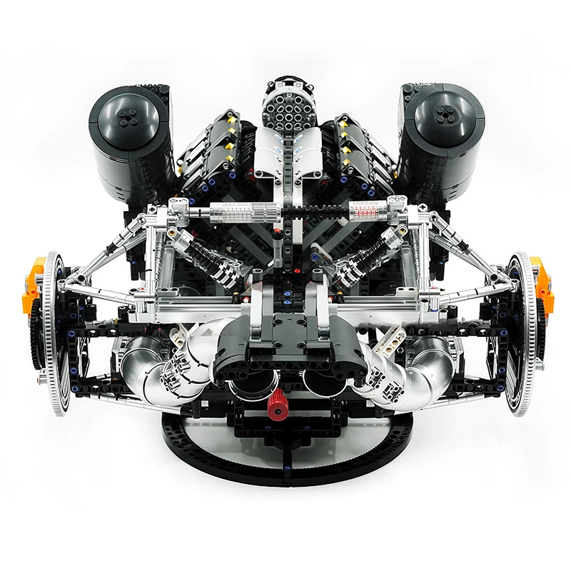 MOULD KING 10248 High-end Technische JZK V8 Hyper Motor Modell Baustein Ziegel Montage Puzzle DIY Spielzeug Junge Weihnachten geschenk Kind