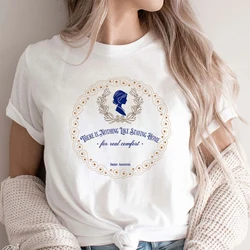 Comfortable Reading Clothes for Book Lovers Gift Graphic Print T-Shirts for Jane Austen Fans Tees Womens Clothing Minimalist Top