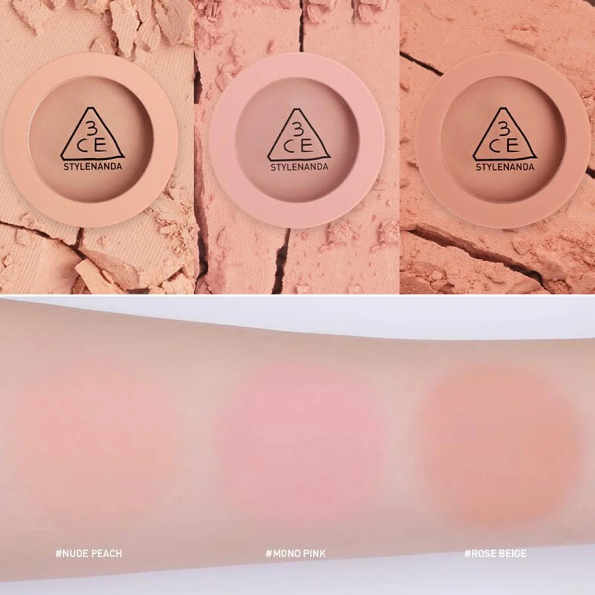 3CE NUOVO Rubino per il viso con ricetta d'umore, polvere fine, layout di colore naturale, illuminazione del complesione, applicazione rapida, K-Beauty, trucco coreano