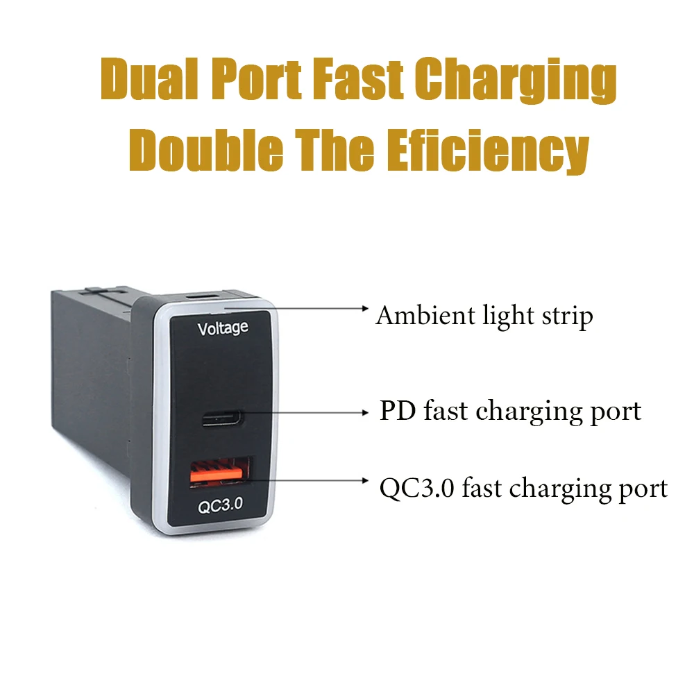 مقبس شاحن السيارة QC3.0 شحن سريع USB شحن منفذ محول الطاقة الهاتف لهوندا أكورد 2003-2007 ل Acura TL 2004-2006 #4