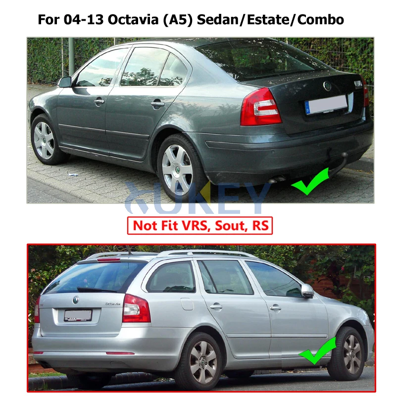 Car Mud Flaps For Skoda Octavia A5 2004-2012 4Dr Mudflaps Splash Guards Mud Flap Mudguards Fender 2011 2010 2009 2008 2007 2006