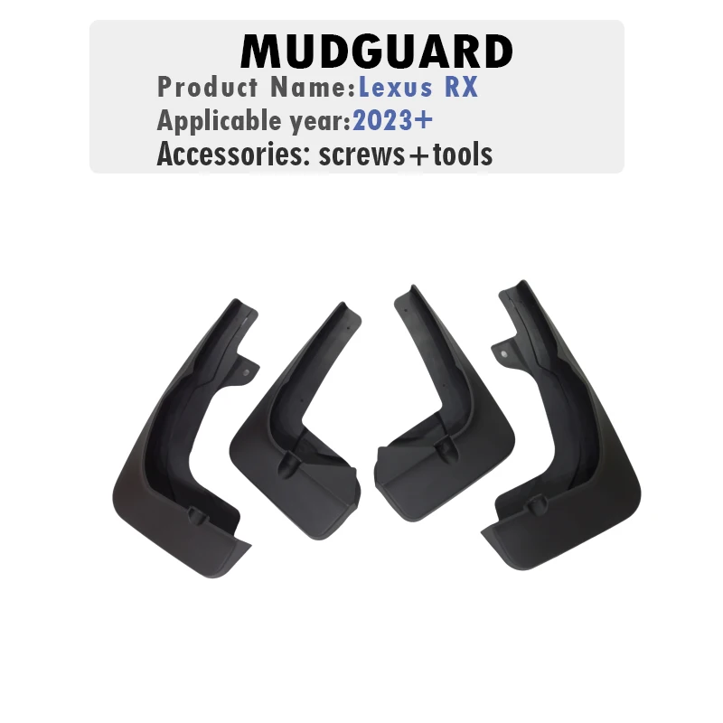2023 2024 2025 FOR Lexus RX RX300 RX350H RX500H Mudguard Fender Mud Flaps Guards Splash Mudflaps Car Accessories 4pcs