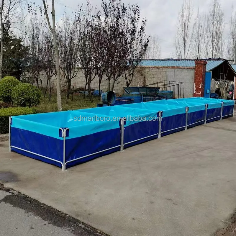 AIROW Wholesale 20000 L Folding Fish Tanks Rectangular Biofloc System Fish Pond Tanks