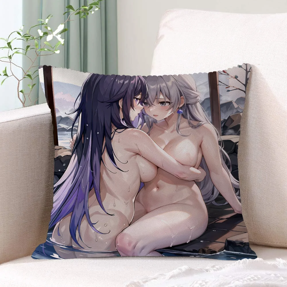 Throw Pillow Covers Hentai Decorative Pillows for Sofa Cushions Cover Personalized Gifts Luxury Living Room Decoration Home Gift