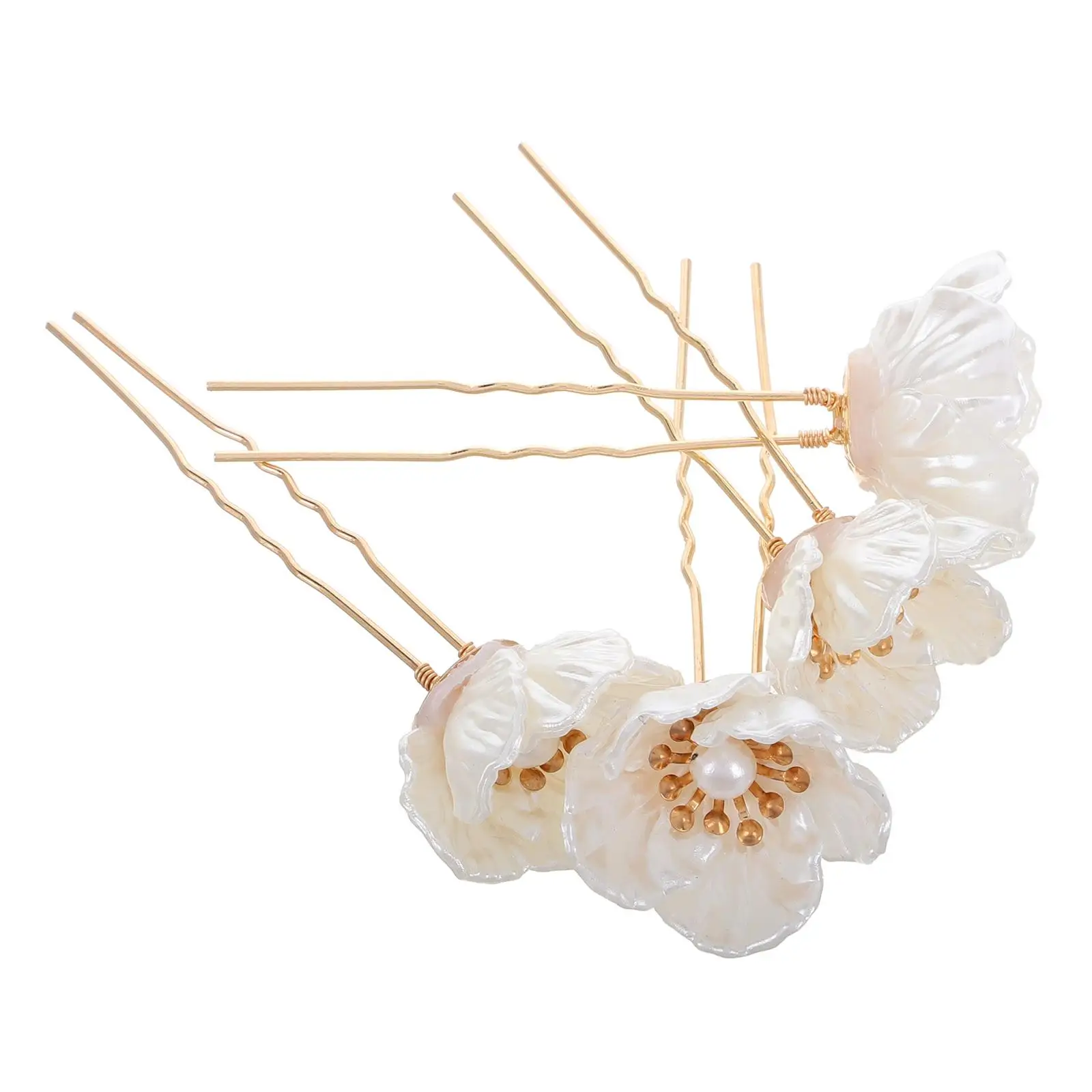 

4 Pcs Chinese Style Hair Accessories Miss for Girls Wedding Pearl Costume Accessory