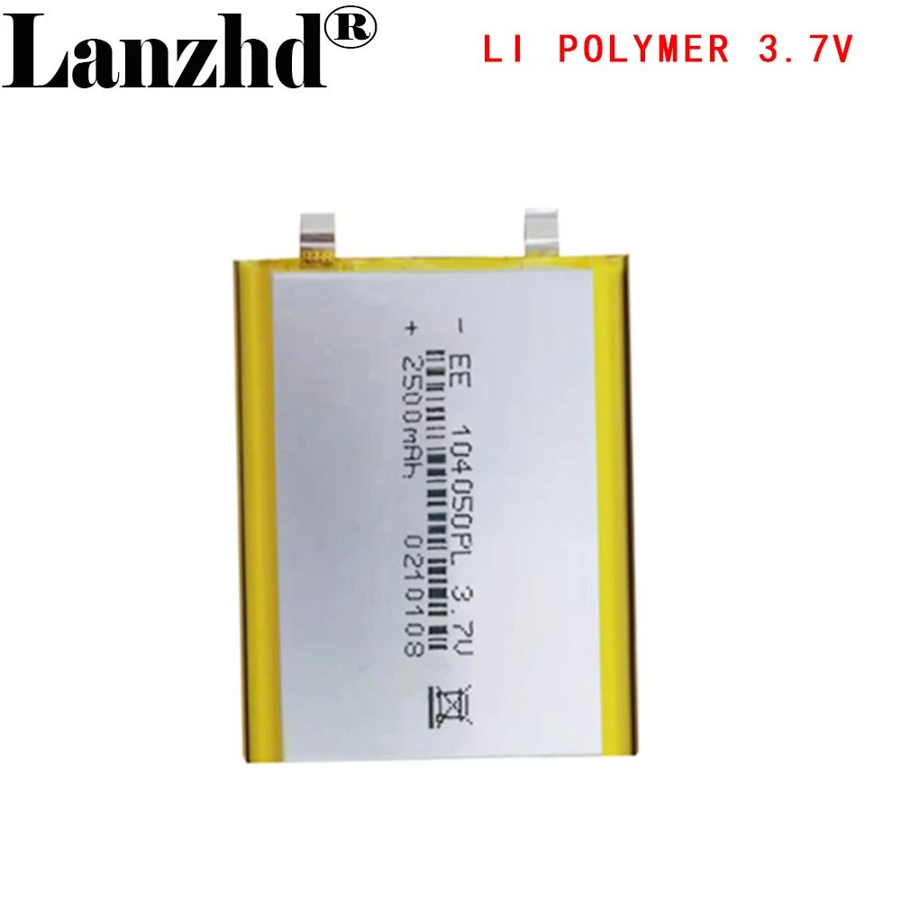 1-10pcs batteries 3.7V 2500mAh Li-Po Battery 104050 Lithium Polymer Battery li ion Lipo cells For GPS MP3 MP4 Driving Recorder