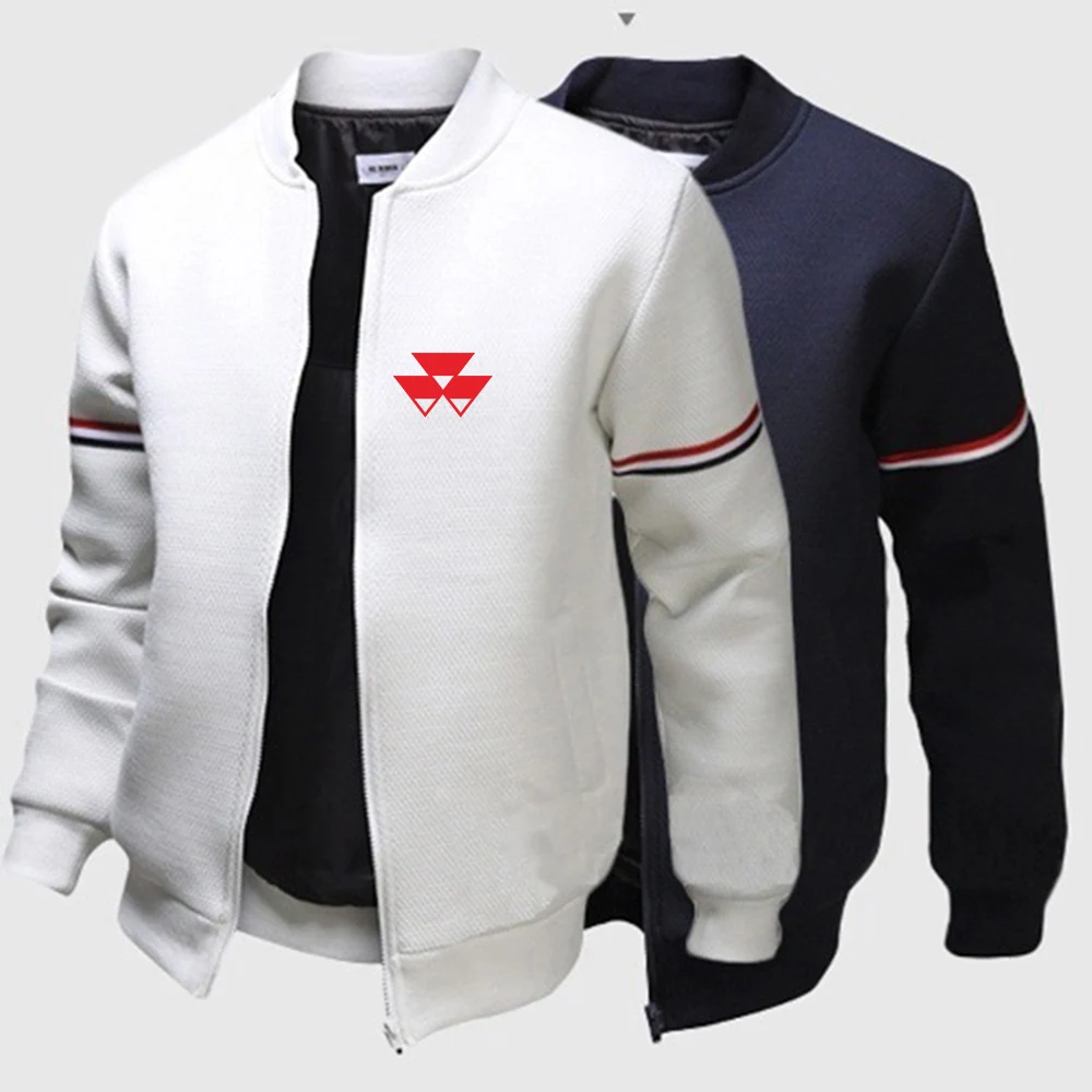 2023 Men Print New Massey Ferguson Flight Jackets Long Sleeves Zipper Hoodies Streetwears Casual Harajuku Tracksuits Coats Tops