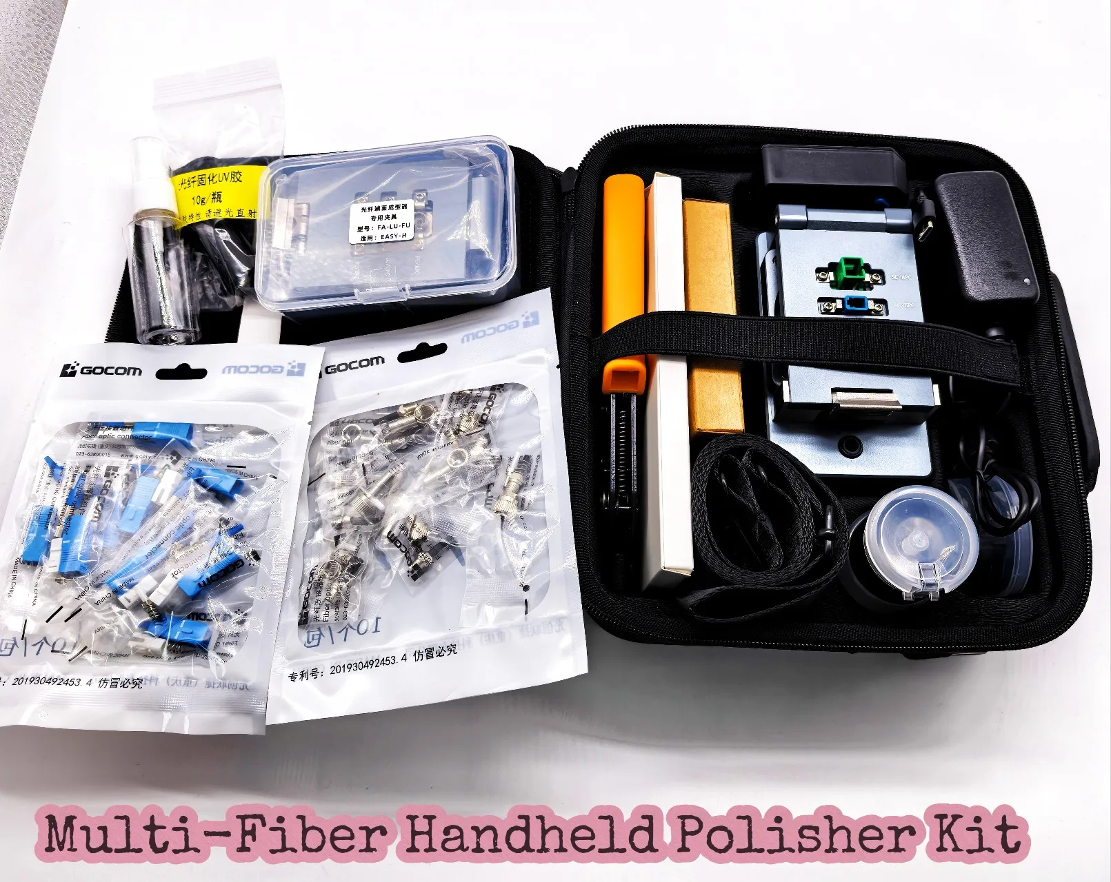 

High Qualiy Fiber end face shaper Multi-Fiber Handheld Polisher kit with customization for FTTx/5G networks SC FC LC APC UPC