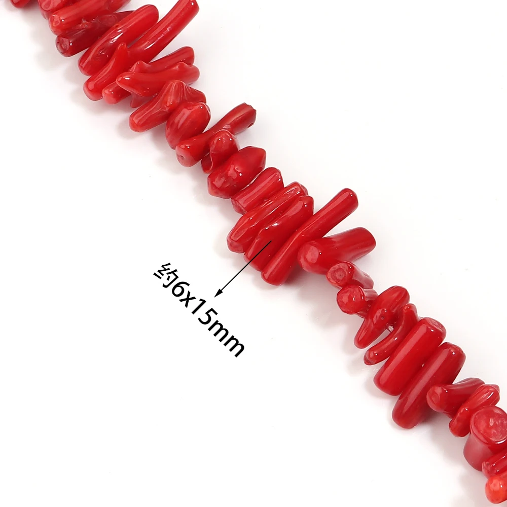 1 ستراند الحجر الطبيعي المرجان الخرز الملونة غير النظامية شكل المرجان الخرز فضفاض خرزة مباعدة DIY بها بنفسك صنع المجوهرات قلادة سوار