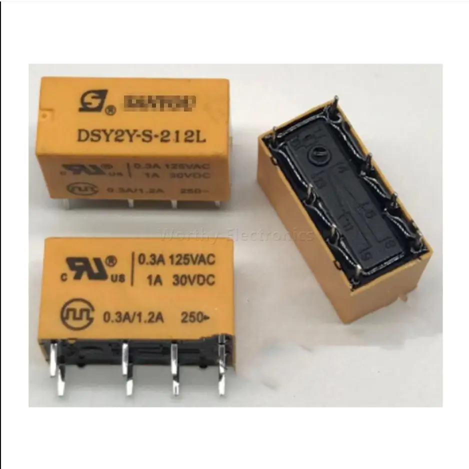 

Free shipping 10pcs/lot DSY2Y-S-212L 1A HFD27-012-S 2on2off 8PIN Relay