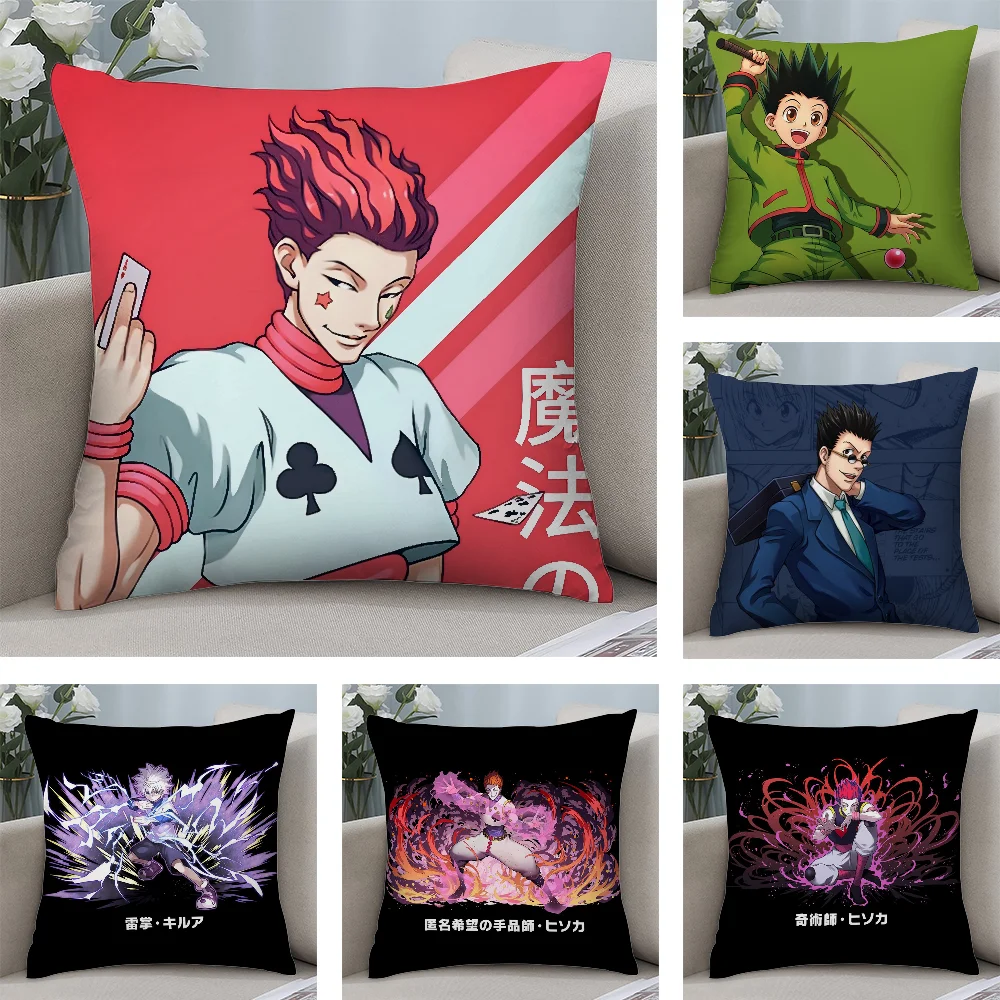 

Hunter Hunter Home Decorations Anime Ornamental Pillows for Living Room Decoration Luxury Cushion Cover Personalized Gifts Sofa