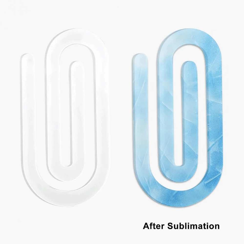 

9pcs Acrylic Dye Sublimation Blanks Paper Clip Big Size Love Heart Heat Transfer Bookmark Pen Creative DIY Pattern Paper Clip