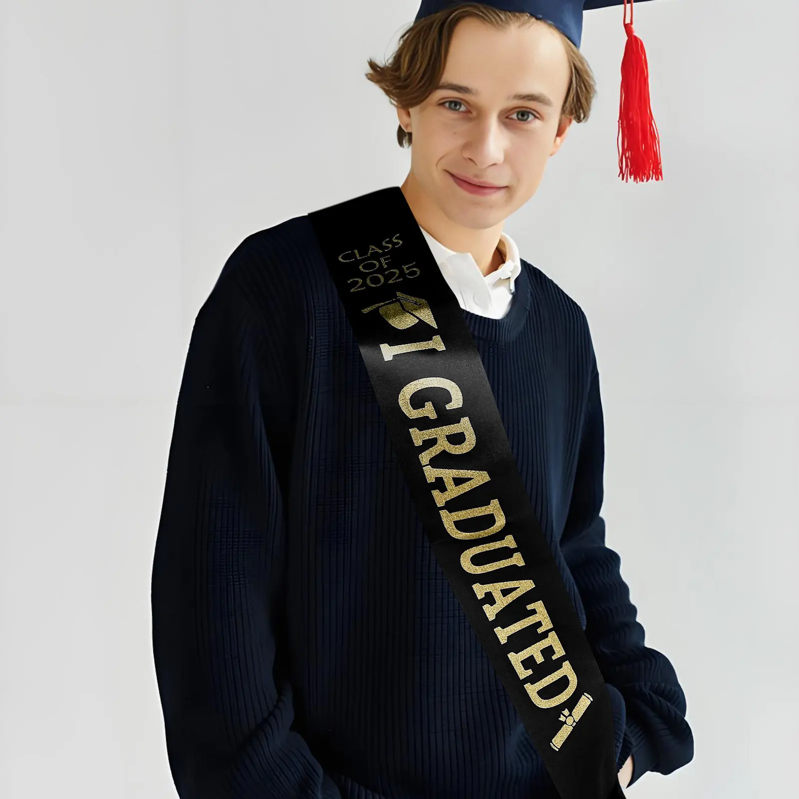 Graduation Sash Class of 2025 Elegant Bachelor Sash Senior Ribbon Etiquette Belt for Graduation Party Decoration Celebration