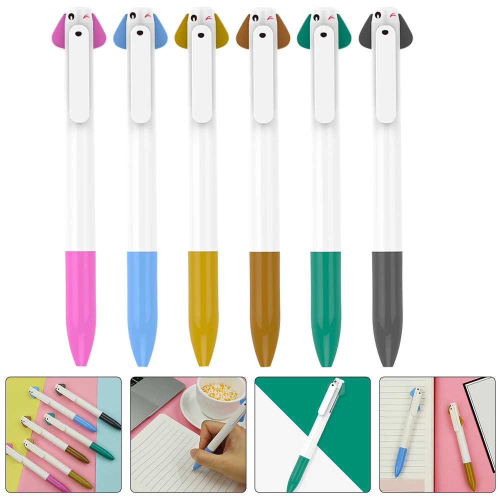 

6 Pcs Cute Ballpoint Pen Puppy Dog Party Favor Pens Office Running Writing Gifts