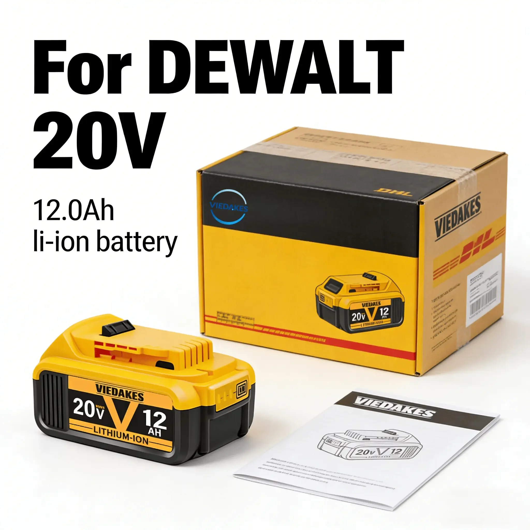 

for DEWALT 20V Battery 12.0Ah Li-ion Battery High Current for 20V Cordless Welding Torch Light Industrial Power Tools