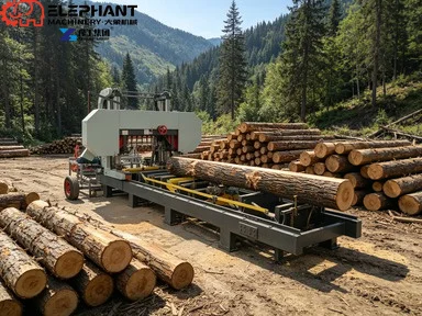 Wear Resistant Integral Frame Wood Saw Machine Heavy Load Bearing Long Time Working Saw Machinery