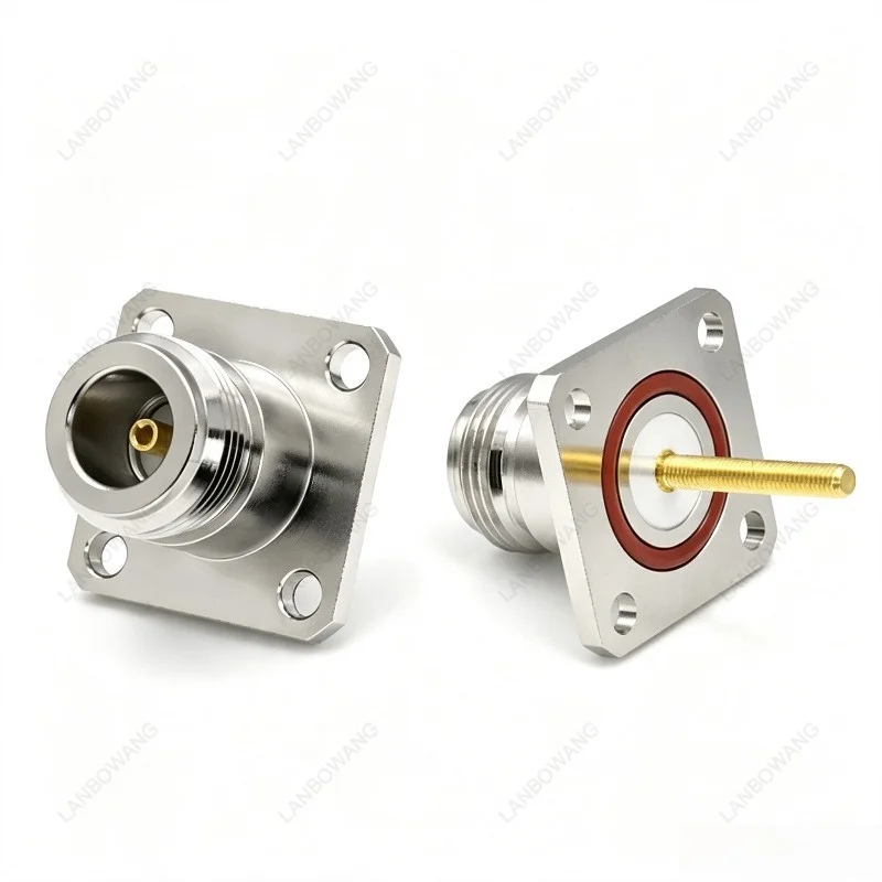 N-KFD L16 Female Coaxial Connector Extended Pin Large Flange Panel Mount RF Microwave Wireless Communication Accessory