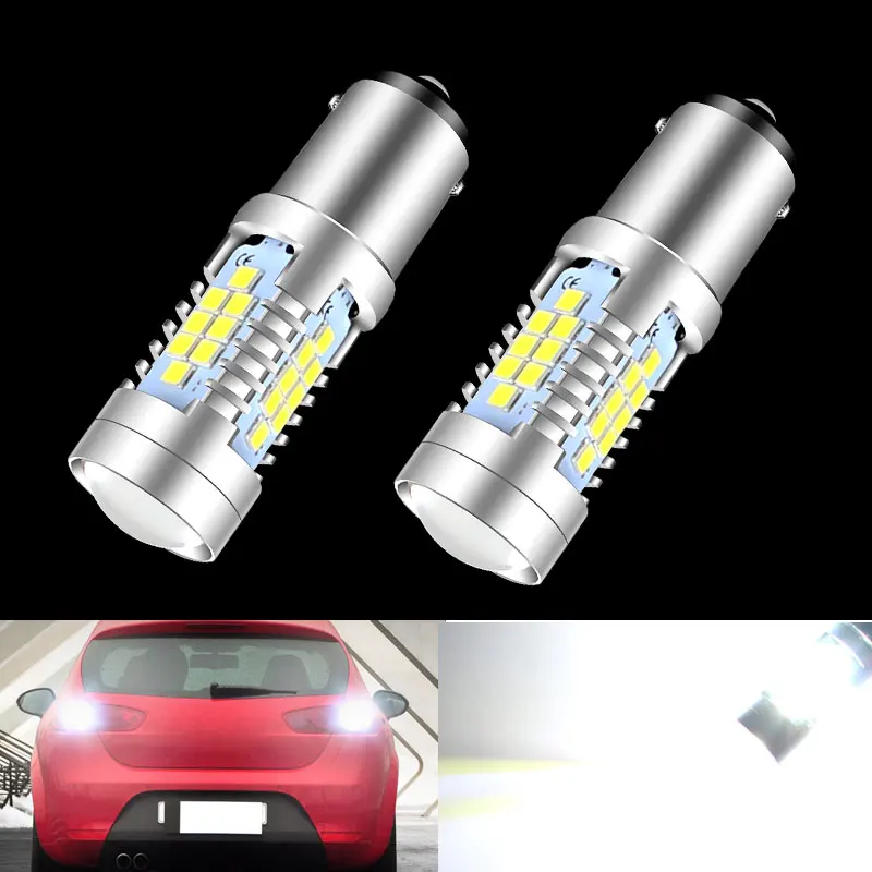 2pcs LED הפוך אור P21W BA15S Canbus מנורת לניסן מוראנו Almera Navara NP300 D40 D23 NV200 NV250 NV400 pathfinder R51