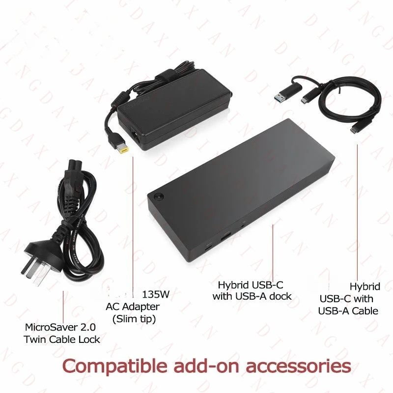 

A++ 03X7469 Для Thinkpad Hybrid USB-C с док-станцией USB-A 40AF0135 UHD 4K DP HDMI 10 Гбит/с
