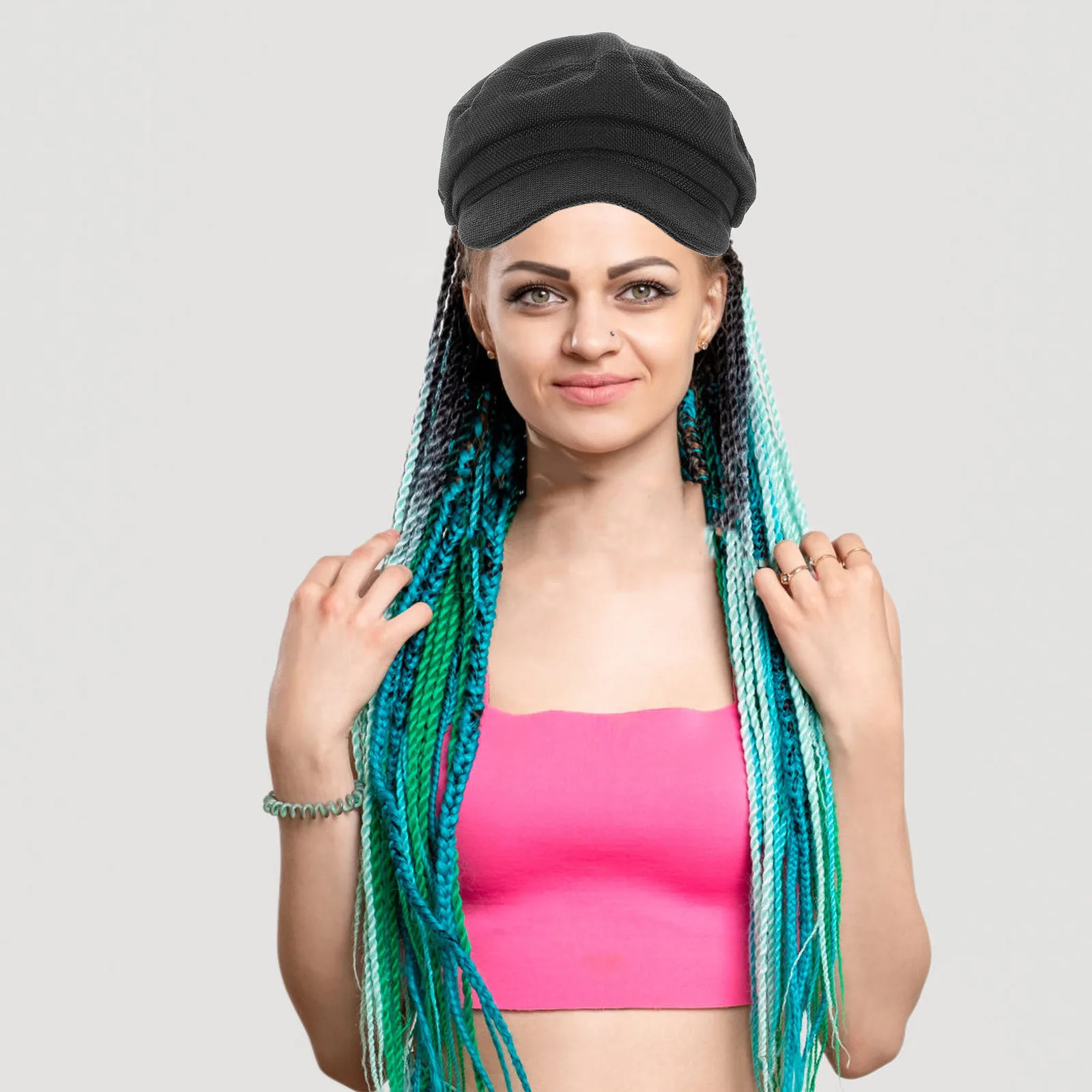 

Navy Inspired Women'S Beret Hat Sun Protection Brimmed Beret For Spring Summer Outdoor Lightweight Satin Lined Flat Cap