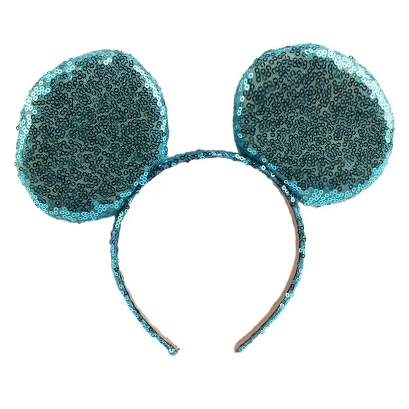 

European Trendy Party Head Wear Hair Accessories Glitter Sequins Big Mouse Ears Headbands for Women