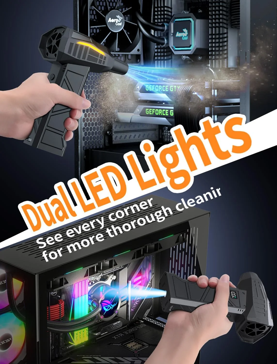 توربو مروحة جيت 200000 دورة في الدقيقة 350 جرام التوجه فرش منفاخ فرش مكنسة كهربائية منفاخ للكمبيوتر/المنزل/السيارة تنظيف منفضة الهواء منفاخ #3