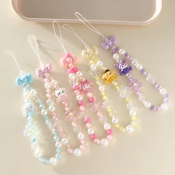 Cute Sanrio Melody Hello Kitty Kuromi Cinnamoroll Acrylic Keychain Hand Chain Phone Chain Phone Accessories Jewelry accessories
