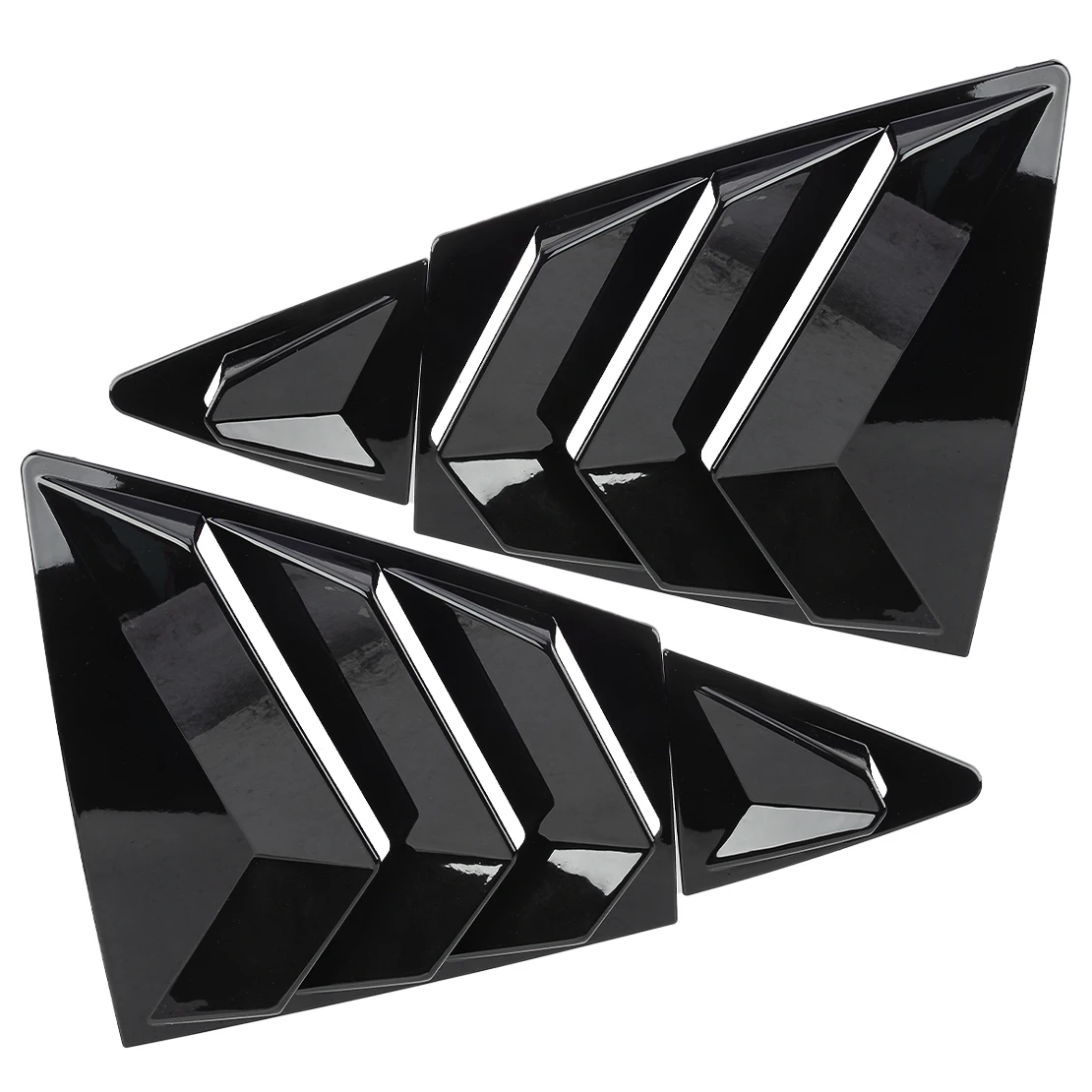 

1 Set Rear Side Window Louver Shutter Covers Trims Black ABS Fit For Toyota Corolla Sedan 2020 2021 2022 2023