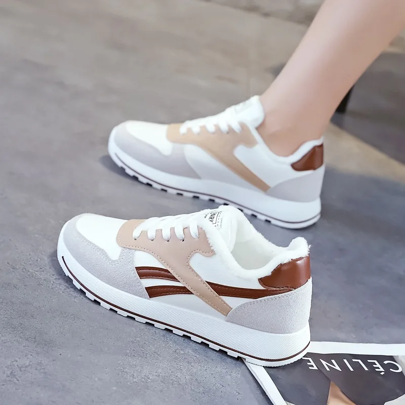 Women Sneakers PU Leather Casual Sport Shoes Ladies Designer Fashion Platform Shoes Lace-up Vulcanized Shoes Zapatillas Mujer