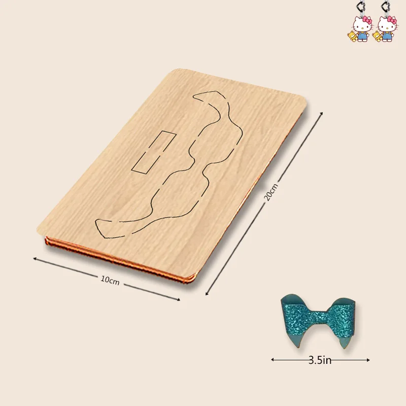 

SIZZIXDIES 1piece 3.5-inch 1-layer bow hairpin wooden cutting dies suitable for most machines