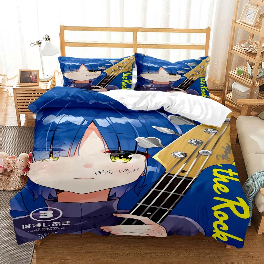 

3D Anime Lonely Rock Digital Print Polyester Bedding Sets Covers Boys Bed Linen Set For Teens Bedding Set Queen Bedding Set