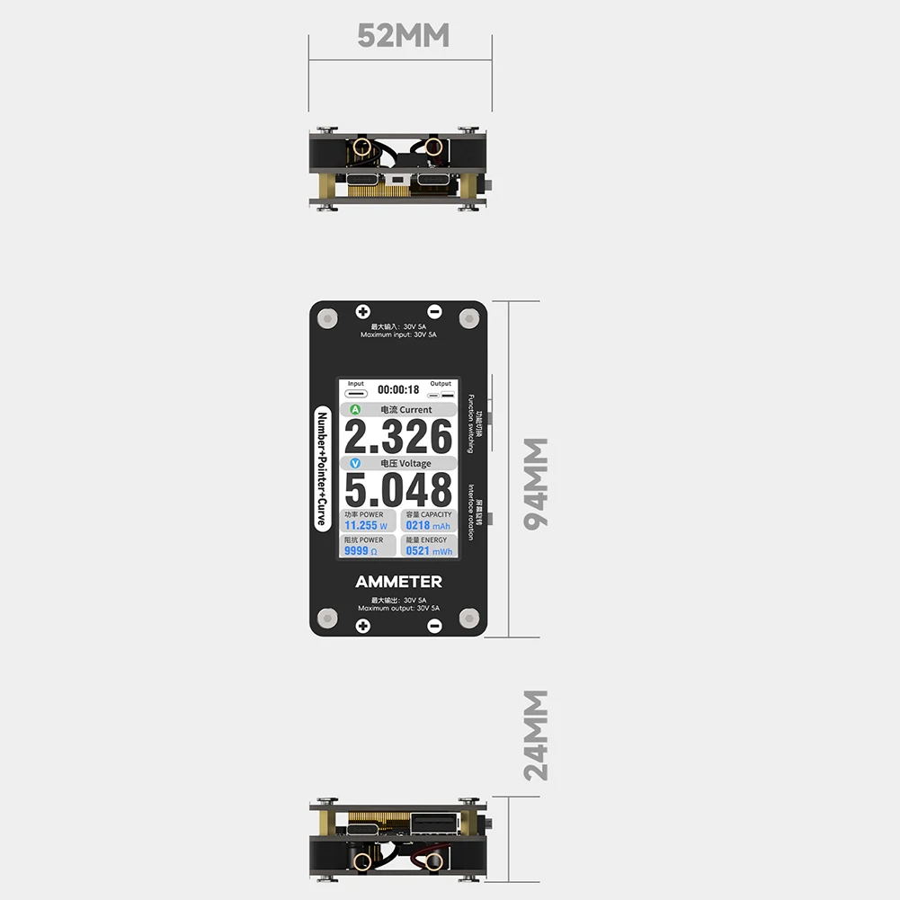 

For DIY Projects Digital Display Ammeter Curve Pointer Ammeter Current Jump Detection Fault Judgment Experience