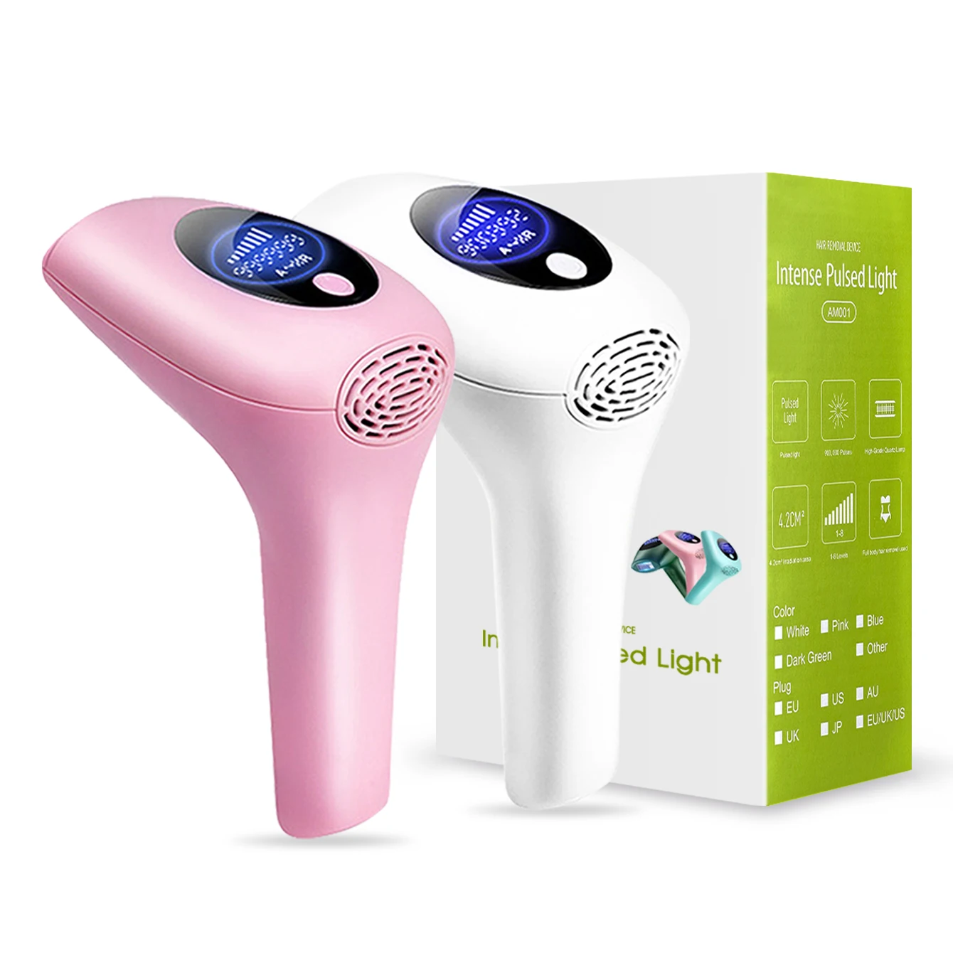 8 Stufen IPL Haarentfernung Handheld LCD Display 900.000 Blitze IPL Epilierer für Frauen Körper Bikinis Scham Professioneller Epilierer