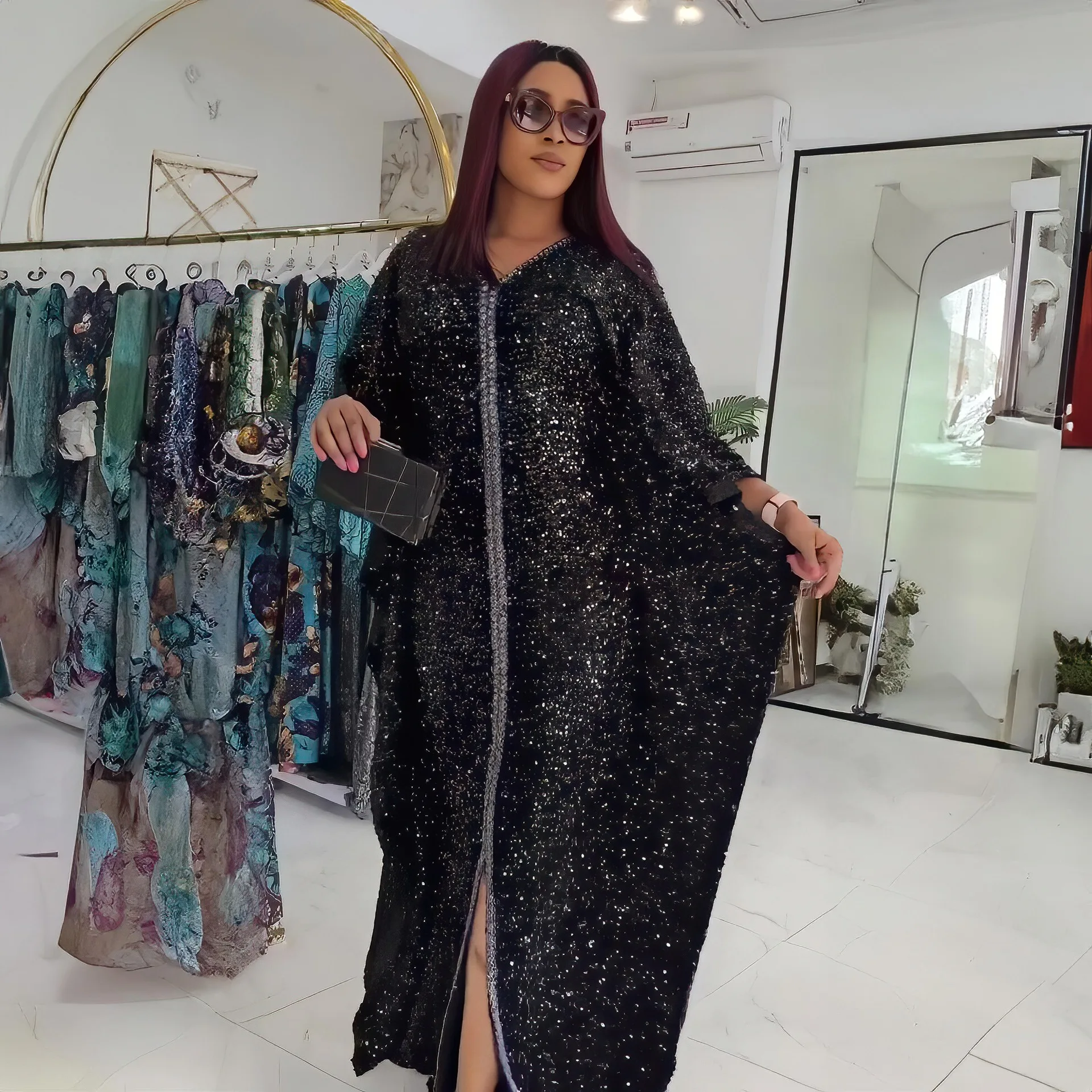 فساتين أفريقية جديدة لعام 2026 للنساء فستان الحفلات المسائية ترتر أنقرة Dashiki قفطان دبي عباية قفطان إسلامي بوبو رداء #3