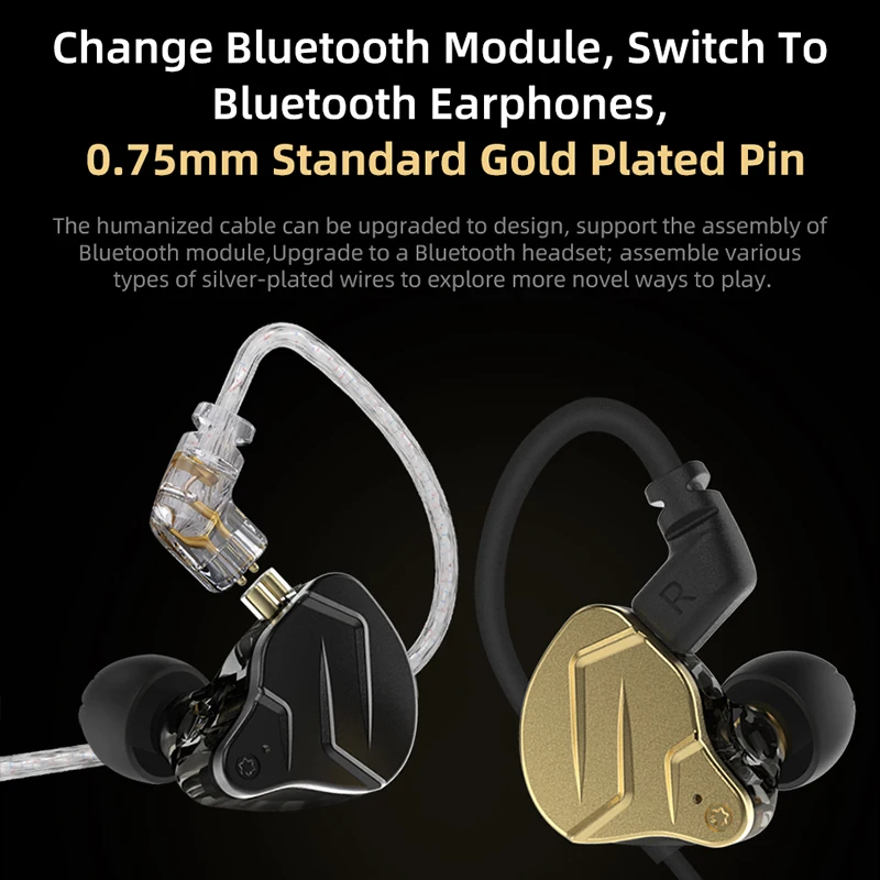 KZ ZSN Pro X 1DD 1BA HIFI Hybrid Driver In Ear Earphone Metal Monitor Earphone Bass Earbuds Sport Headset EDX PRO  ZST ZS10 AS16