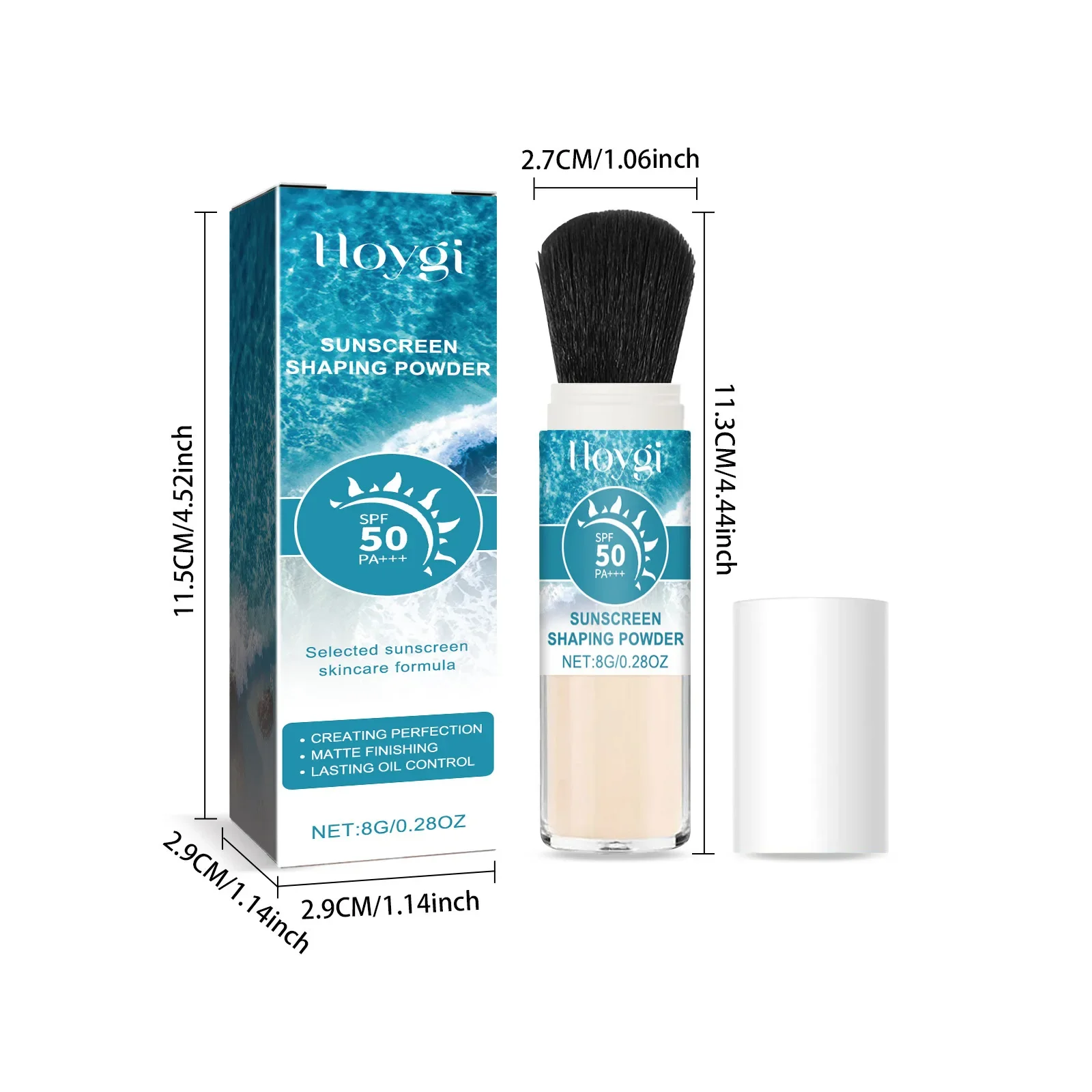 8g Spf 50 zonnebrandcrème los poeder Sunblock huidbeschermende waterdichte onzichtbare poriën Solar Blocker fleuren oliecontrole make-up