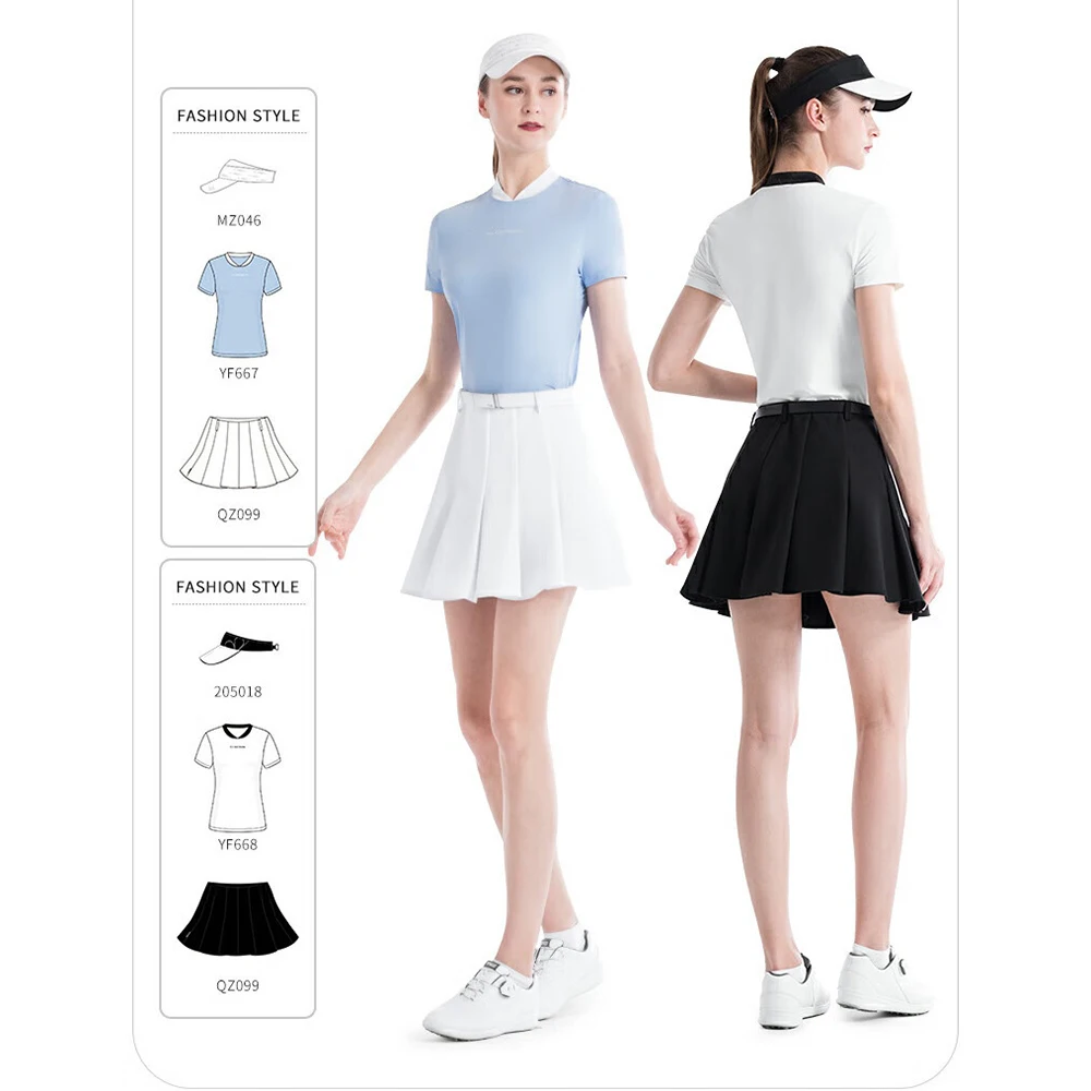 PGM Golf Damen-Kurzarm-T-Shirt UPF50+ Ice Silk Quick-Dry Top Sommer-High-Stretch-atmungsaktive Basisschicht – Detail 6