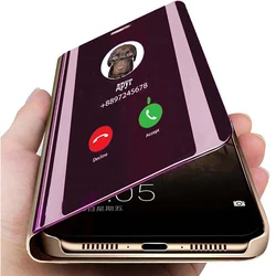 Luxury smart mirror flip phone case For Apple iPhone 17 16 15 14 13 11 12 Pro X S Max SE 2020 6 6S 7 8 Plus XR Mirror phone case