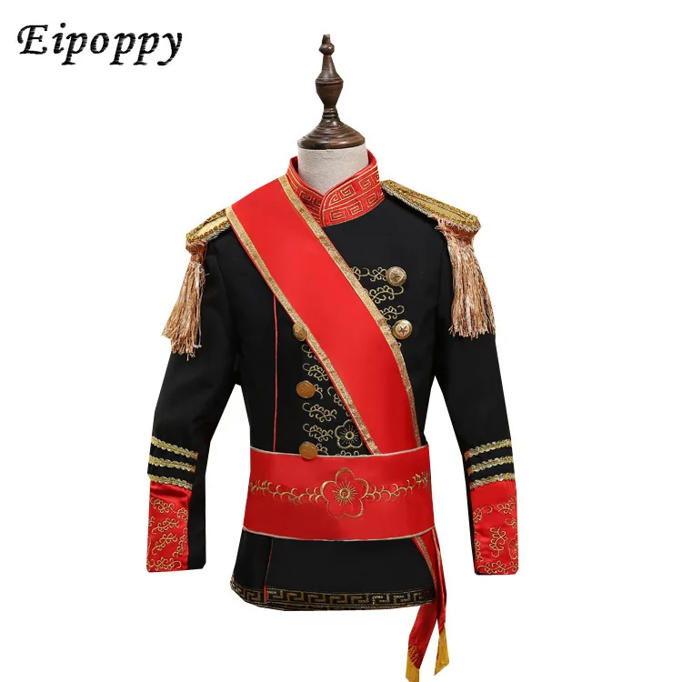 فستان جيش المحكمة الأوروبي للأطفال ، زي أداء وسيم ، بدلة أولاد