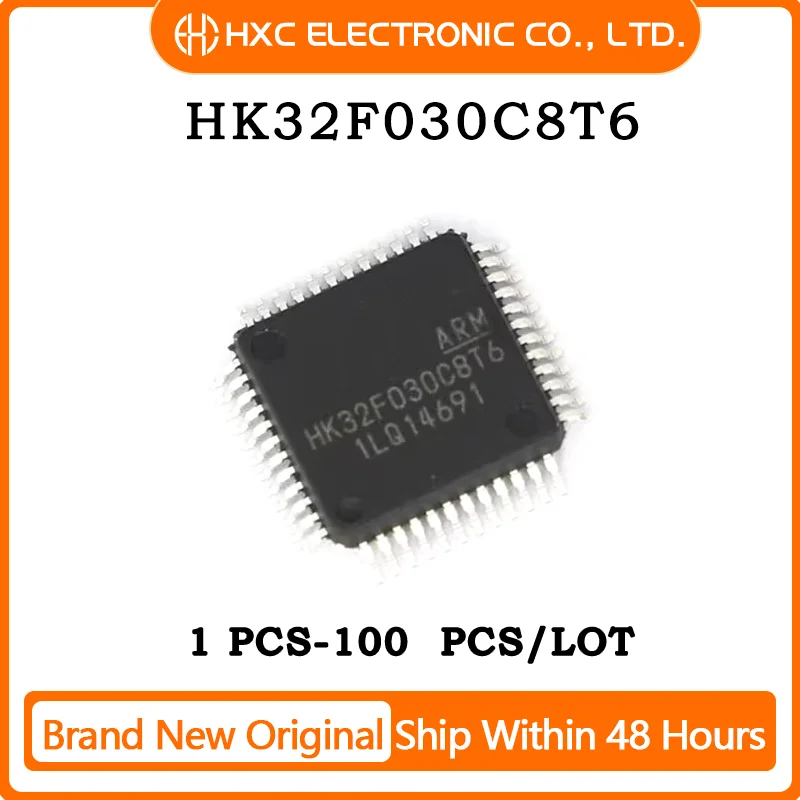 5PCS/10PCS/50PCS/100PCS HK32F030C8T6 LQFP-48 100% New Original IC Chip