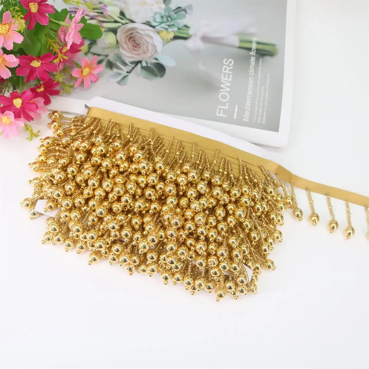 5 Yards Handmade Beaded Crystal Fringe Pendant Lace Tassel Lighting Curtain Hat Adornment Dance Costume Fashion Accessories