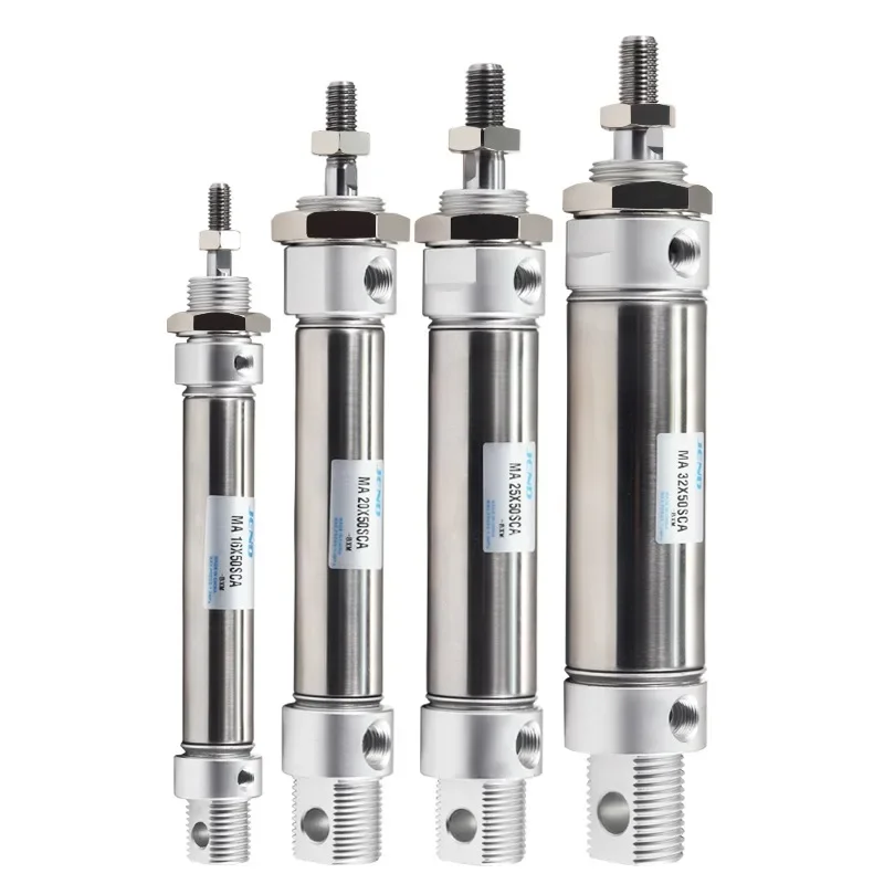 MA16/20/25/32/40-50*75X125X100X150S-CA Small pneumatic stainless steel mini cylinder