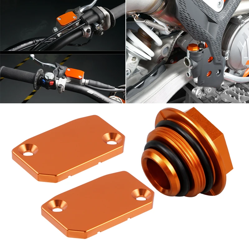 

For 2017-2021 KTM TPi EXC 300 EXC-F 350 SXF 450 Front Rear Brake Clutch Fluid Reservoir Cover Master Cylinder Cap SX XC XCF XCW