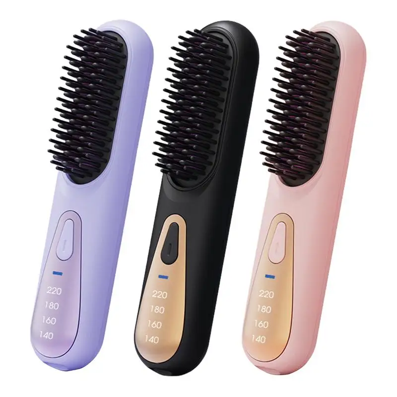 Hair Straightener Brush Styling Straightening Smoothing Comb Hair Straightener Heat Pressing Combs for Women Girls Family