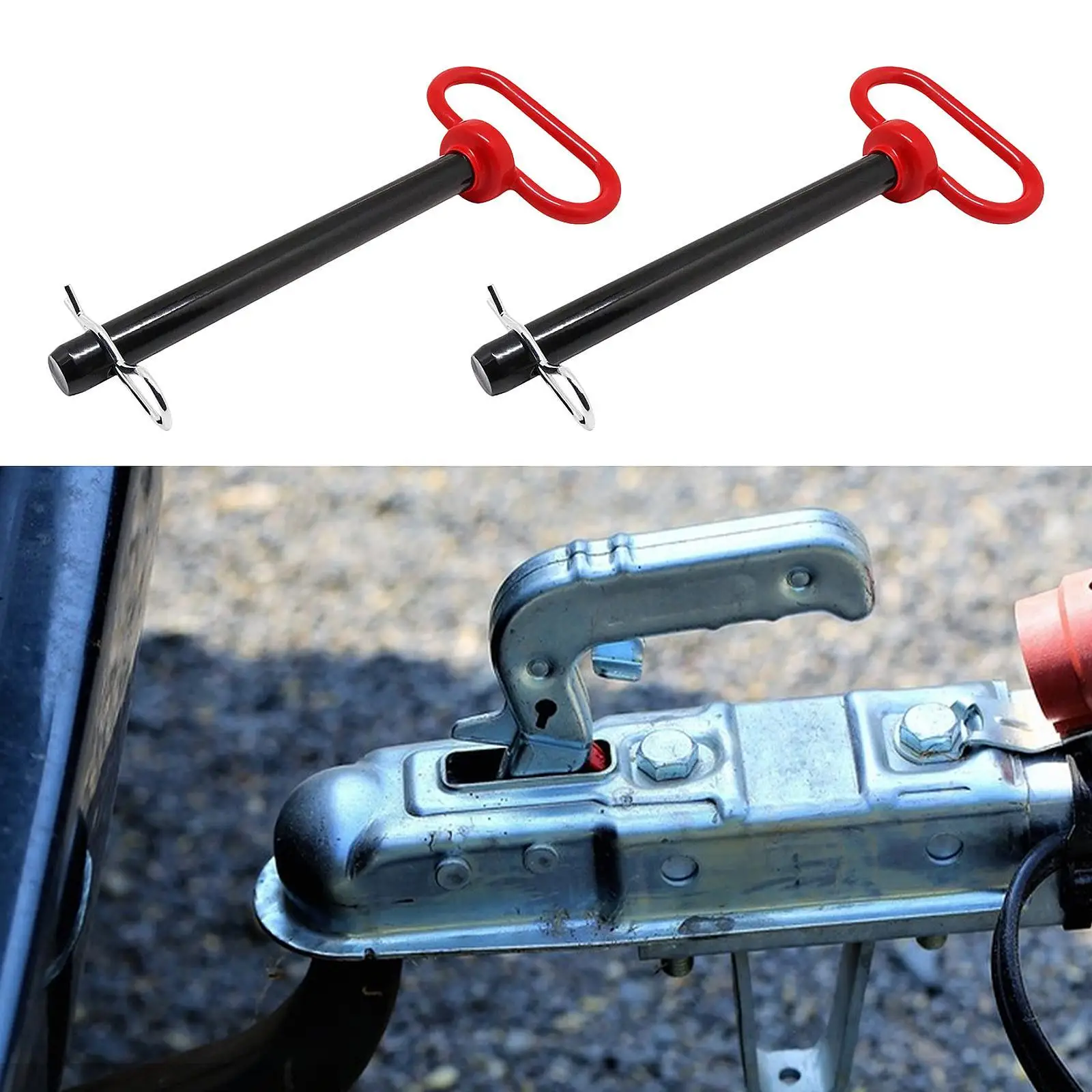 

2x Generic Tractor Towing Hitch Pin and Clips Trailer Hitch Pin Easy to Install Gate Pin for Boat Lawn Mower Vehicles RV