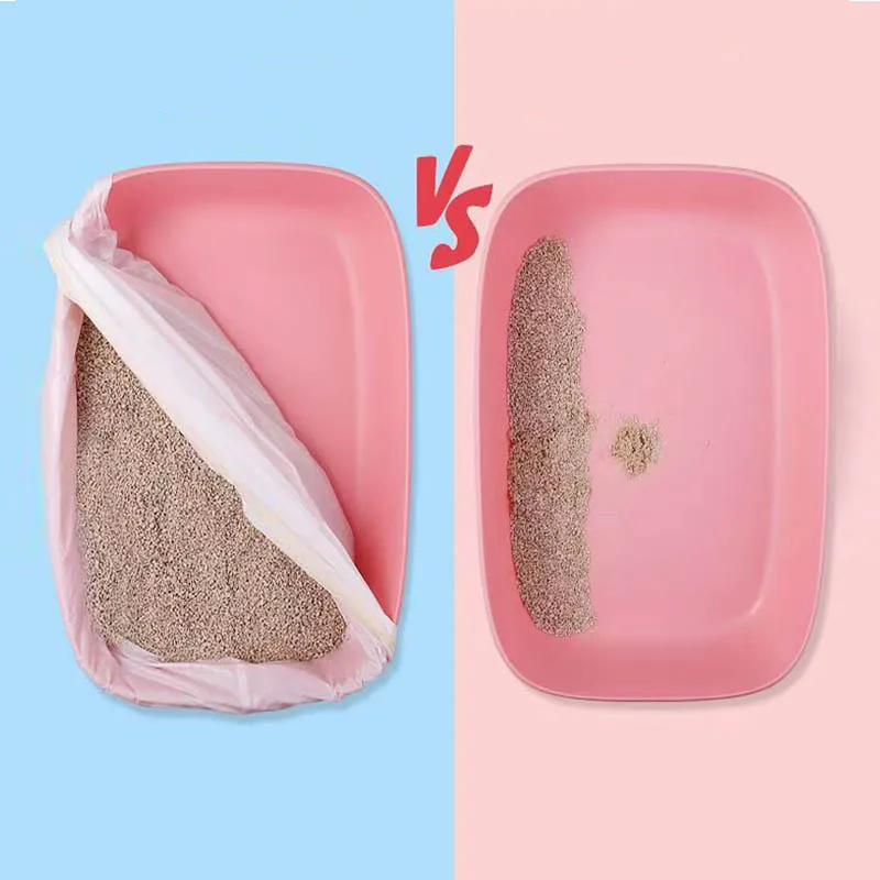 1/2/3 لفات أكياس نفايات القطط القابل للتصرف حقيبة نفايات الحيوانات الأليفة القابل للتصرف مع الرباط سريعة التنظيف المحمولة صندوق نفايات القط بطانات أكياس