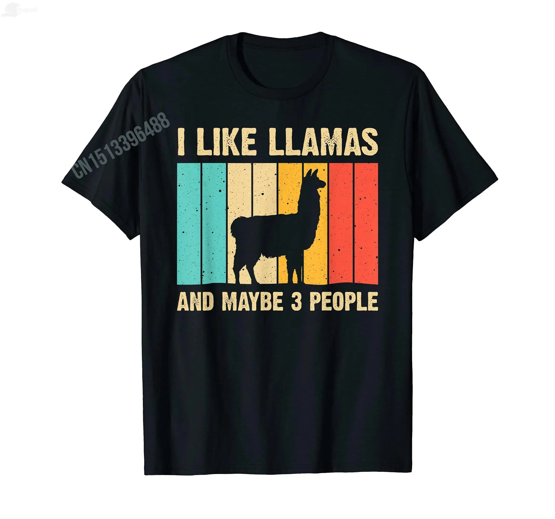 2022 Summer Cactus With Llama From Peru Cartoon T-Shirt For Men Women Unisex T Shirt Tops Cotton Tees