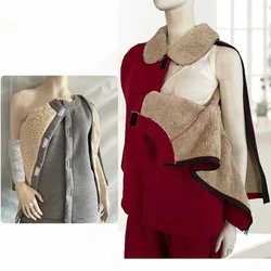 Women Fracture Suit Thickened Velvet Easy to Wear Take Off Bedridden Nursing Clothes Hemiplegic Elderly Zipper Buckle Pajamas